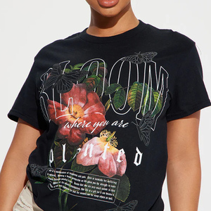Camisetas de mujer 100% algodón, estilo veraniego, camisetas con logo personalizado, ropa urbana de moda, camisetas oversize a bajo precio. Camisa de Mujer - Product Image 5