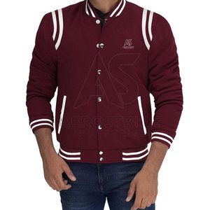 Pakistan Manufacturer Custom Made Varsity Winter <b>Jacket</b> Stand Collar Front Logo Lightweight Fabric Casual Outdoor Wear - Product Image 4