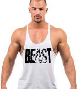 Camiseta sin mangas de algodón de alta calidad para hombre, para gimnasio y fitness, talla grande, fabricada en Pakistán. - Product Image 3