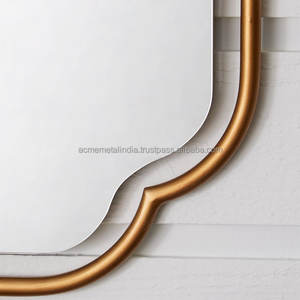 Espejo de baño con recubrimiento en polvo negro de forma cuadrada de lujo-Espejo interior montado en la pared para el hogar y el baño - Product Image 4