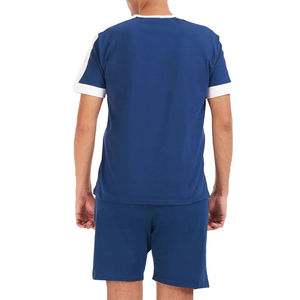 ชุดลำลองฤดูร้อนสไตล์สปอร์ต เสื้อยืดคอริบตัดสี และกางเกงขาสั้น - Product Image 2