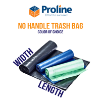 Bolsa de basura de galón de polietileno biodegradable ecológica para exteriores, bolsa de basura Industrial negra grande, rollos de sacos de basura de plástico