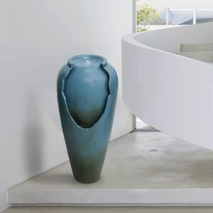 Fontana Elettrica da Giardino Alta 30,7 cm con Luce LED e Pompa, Decorazione per Interni ed Esterni, Vaso d'Acqua Resistente ed Elegante - Product Image 3