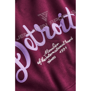 Sweat à capuche pour homme personnalisé, style streetwear hiver, en molleton 100% coton épais, coupe ample, avec patchwork, appliqué et broderie, respirant et à séchage rapide - Product Image 2