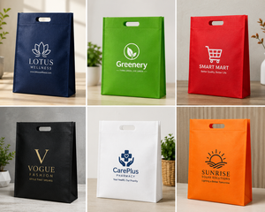 Sac fourre-tout D-Cut vert pour le shopping et les événements, réutilisable, en gros, pour l'emballage de marchandises et la vente au détail - Product Image 5
