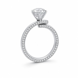Anillo Cruzado Minimalista y Elegante con Diamantes, Plata 925, Engaste Pavé, Unisex, Banda de Eternidad, Diseño Geométrico, Bañado en Rodio - Product Image 5