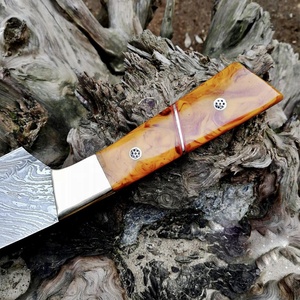 Custom Damascus Chef <b>Knife</b> Professional Kitchen <b>Knife</b> Forged Steel Blade Wooden Handle Ambidextrous High-Polish Finish - Product Image 3