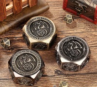 Dés à 8 faces rotatifs, dés multifonctions en alliage de zinc, ensemble de dés DND, accessoires de jeu de rôle de table originaux et uniques