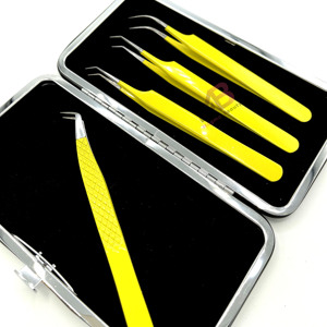 Bulk Private Label Lash Extensions Tweezers Custom Logo Accessories Tool Eyelash Tweezers Wholesale Tweezers - Product Image 4