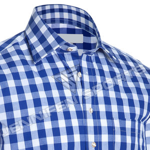 Custom Logo Men Blue&<b>White</b> Trachten <b>Shirt</b> Stand Collar Bavarian <b>Shirt</b> Long Sleeve <b>Slim</b> <b>Fit</b> Oktoberfest Dress <b>Shirt</b> Factory - Product Image 5