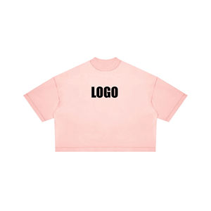 Último Diseño, Nueva Llegada, Camisetas Cortas de Alta Calidad con Hombros Caídos para Hombre y Mujer, Ropa al por Mayor Unisex - Product Image 3