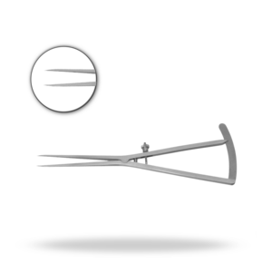 Calibre Castroviejo Epker 40 mm 18 cm, instrument de mesure chirurgical pour la microchirurgie de la colonne vertébrale, utilisation de précision - Product Image 1