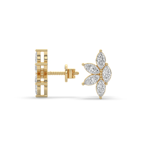 ต่างหูเพชรเลี้ยงในห้องปฏิบัติการ 0.60 กะรัต ทรงมาร์คีส์ ทอง 14K น้ำหนักเบา ดีไซน์โดดเด่น แฟชั่นทันสมัย ขายส่ง - Product Image 4