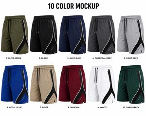 Pantalones Cortos Deportivos Casuales de Lona Verde Oliva para Hombre con Rayas Laterales, Cierre con Cordón, Secado Rápido, Teñido Liso, Corte Bermuda, MOQ Bajo - Product Image 6