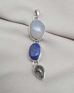 Colgante de Lapislázuli en Plata de Ley 925, Joyería de Piedra Preciosa Azul Natural Hecha a Mano, Proveedor Mayorista - Product Image 4