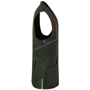 Gilet de chasse pour homme en tissu 100% laine de haute qualité, personnalisé, automne-hiver, avec plusieurs poches - Product Image 5