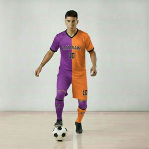 Camiseta de Fútbol Personalizada con Logotipo Profesional al por Mayor, Uniforme de Fútbol Unisex para Prácticas de Equipos Universitarios, Nombre del Equipo en el Borde - Product Image 2