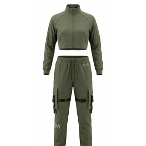 Conjunto Deportivo de Compresión Unisex Negro para Entrenamiento, Running y Actividades, Ropa Premium Maluza de Secado Rápido y Transpirable, Spandex/Poliéster - Product Image 1