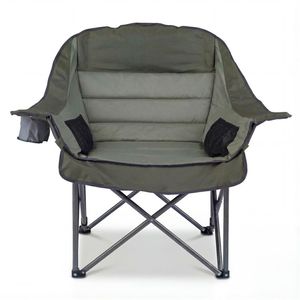 Sedia da Campeggio Pieghevole Portatile Verde, Robusta, in Tessuto Oxford 600D Rivestito in PVC, Telaio in Metallo a X, Piedini Antiscivolo per - Product Image 4