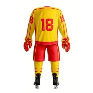 Uniformes de hockey sur glace pour hommes les plus vendus et les plus tendance, nouveaux designs, uniformes personnalisés, service ODM/OEM disponible, 100% polyester - Product Image 4