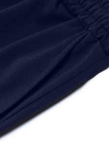 Shorts décontractés pour homme en molleton doux, taille élastique avec cordon de serrage, coupe décontractée, mi-longueur, avec poches, confortables pour le sport et le quotidien - Product Image 3