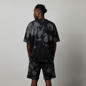 2026 New arrival Summer Casual Wear Streetwear custom DTF Printed logo 100% Cotton acid wash hip hop Men's 2-Piece <b>Set</b> - Product Image 2