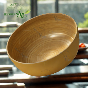 Bol à fruits à salade en bambou écologique fait à la main Vaisselle en bambou filé naturel Bol à riz personnalisé Ensemble de vaisselle de cuisine du Vietnam - Product Image 1