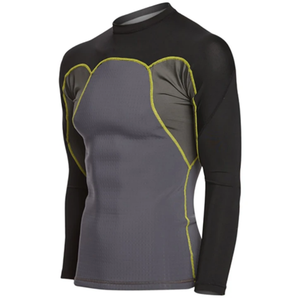 Rashguard de compression personnalisé respirant pour hommes, manches longues, Spandex/Polyester 220g, Fournisseur Fabricant - Product Image 2
