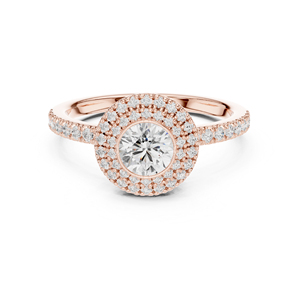 แหวนเพชรทรงกลมทองคำ 14K สำหรับสวมใส่ทุกวัน |   เพชรที่เพิ่งเพาะเลี้ยง - Product Image 2