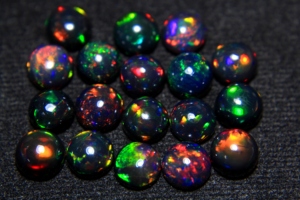 Black Opal Gemstone Natural Ethiopian Opal <b>Round</b> Cabochon Multi Fire Smooth Gemstone For Jewelry Making With Amazing Play Color - Product Image 5