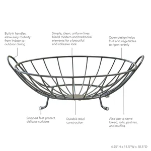 Cesta Decorativa de Alambre de Lujo para una Decoración Elegante del Hogar, Cesta Organizadora Hecha a Mano de Primera Calidad para Espacios Interiores Contemporáneos - Product Image 1