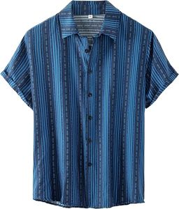 เสื้อเชิ้ตฮาวายชาย Aero Island แขนสั้น ติดกระดุม ลายดอกไม้ สำหรับฤดูร้อน ใส่สบายๆ ชายหาด ท่องเที่ยว เสื้อผ้าลำลอง น้ำหนักเบา ระบายอากาศได้ดี - Product Image 1
