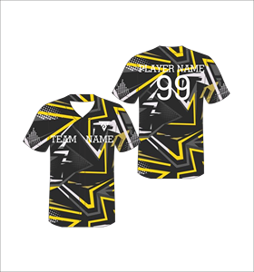 <b>Custom</b> Sublimated Baseball Jersey V-Neck Short Sleeve Adult Unisex Moisture Wicking Camouflage Print All Seasons - Product Image 5