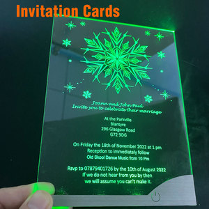 Tarjetas de Invitación de Lujo Personalizadas de Acrílico para Boda, Invitaciones Transparentes Impresas con Logotipo, Fabricante Mayorista OEM - Product Image 1
