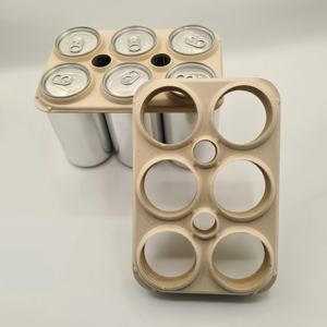 Nuevos y Modernos Anillos para Latas de Cerveza Compostables y Biodegradables, Paquete de 6, Porta Bebidas Ecológico, Embalaje de Pulpa Moldeada, Tamaños Personalizados - Product Image 2
