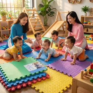 Tapete de Seguridad de Espuma EVA de 60x60cm x 10mm – Tapete de Juego Suave Encastrable para Jardín de Niños y Área de Juegos Infantiles - Product Image 1