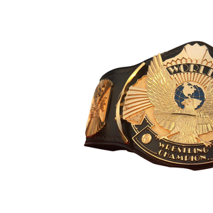 Cinturón de Campeón de Lucha Libre, Diseño de Águila, Título Personalizable en Cuero, Dorado y Negro, Artículo de Colección Premium - Product Image 4