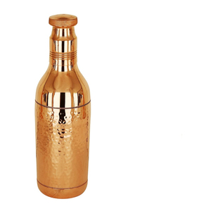 Botella de agua de cobre puro martillado para beneficios ayurvédicos para la salud, recipiente de cobre artesanal a prueba de fugas para yoga y fitness, precio bajo - Product Image 3