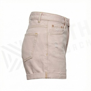 Plus Size Women <b>Denim</b> Shorts High Waist <b>Stretch</b> Jeans Ripped Casual Fashion Summer Wear For Outdoor Street Style Clothing - Product Image 3