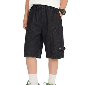 Pantalones Cortos de Mezclilla OEM Estilo Vintage con Lavado Ácido, Ajuste Holgado, de Algodón, para Streetwear, Personalizables al por Mayor - Product Image 1