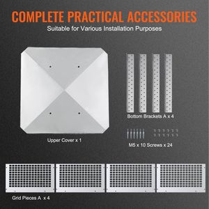 Cappuccio per Camino in Acciaio Inox 304 da 17 x 17 Pollici, Facile Installazione, Accessorio Pratico per Caminetto, Non Facile da Sovrastare - Product Image 6