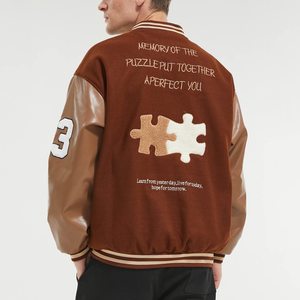 Veste universitaire unisexe Y2K, veste bomber brodée, veste de baseball, vente en gros OEM - Product Image 1