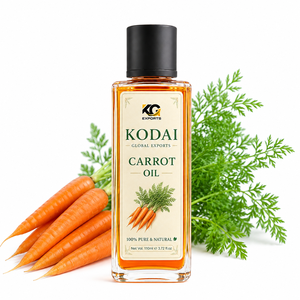 Aceite de Zanahoria Refinado, Puro y Natural, para el Cuidado del Cabello y la Piel, 110 ml, Botella Transparente con Tapón Americano, Logotipo Personalizado, Hidratación Diaria - Product Image 1