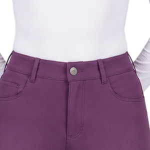 Leggings d'équitation pour femmes, couleur rouge vin, taille haute, extensibles, avec grip intégral en silicone, pour l'entraînement et le sport - Product Image 4