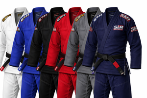 Custom Academy Logo Jiu Jitsu Gi Bulk Wholesale Pearl Weave Fabric 100% Cotton 460g Breathable Quick Dry Unisex Adult - Product Image 2