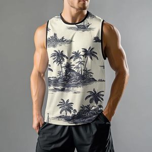 Débardeur musculation homme en coton à bords bruts et découpe musculaire, idéal pour la gym, l'entraînement, le streetwear et le fitness - Product Image 1