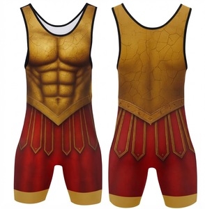 Nuevo Diseño, Servicio OEM, Singlets de Lucha Libre de Tallas Grandes, Personalizados, de Spandex y Poliéster, Alta Calidad, Transpirables, de Secado Rápido, para Hombre - Product Image 5