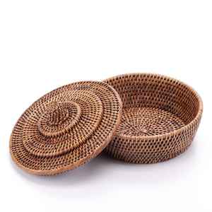 กล่องใส่เครื่องประดับสไตล์โบโฮ ทำมือจากเวียดนาม ผลิตจากหวายถักธรรมชาติ - Product Image 6