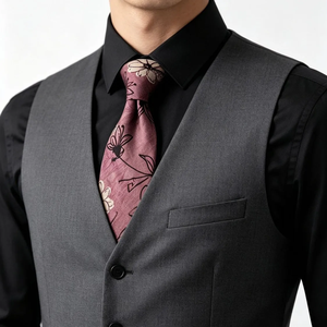 Nueva corbata de lujo de 8 cm con estampado floral para hombre, corbata de algodón estilo británico vintage, accesorios para boda, esmoquin, regalos. - Product Image 2