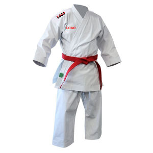 SINEWY Taekwondo Uniform Kids <b>White</b> 100% Cotton Breathable Regular Fit With Logo Front Print Oem Service - Product Image 2